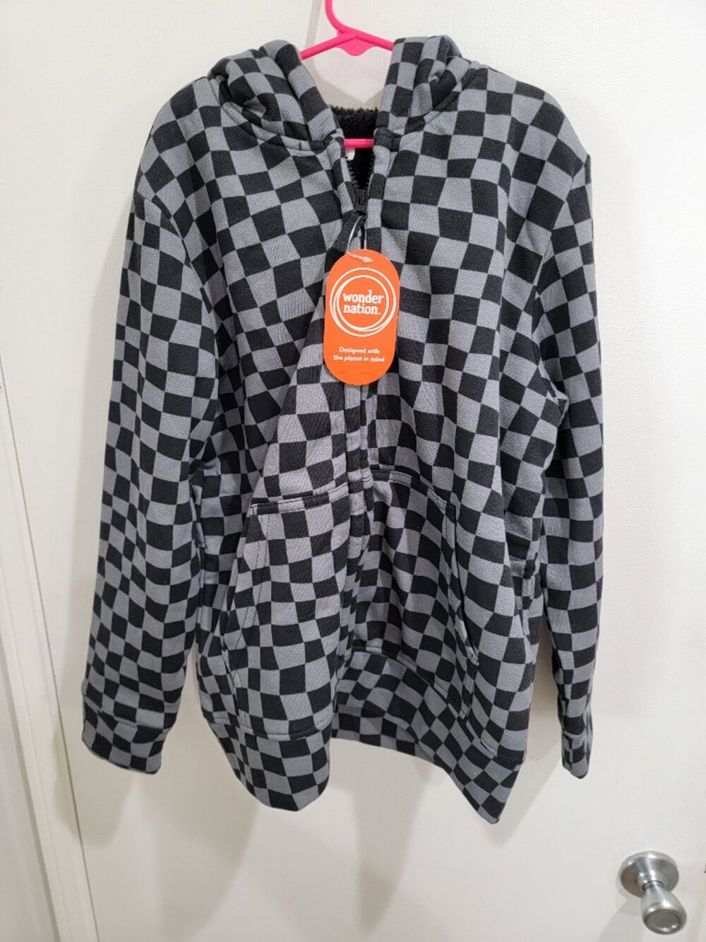 Wonder Nation Boys Full Zip Hooded Fleece Hoodie w/ Pockets